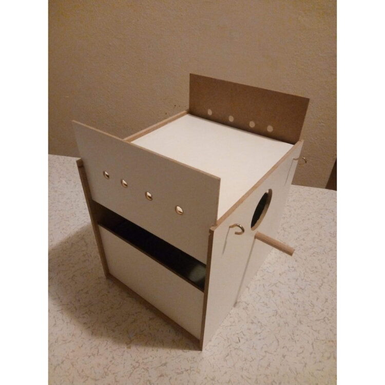 Çift Kapılı Plastik Folluklu Muhabbet Yuvalığı 23*19*19 cm - Görsel 3