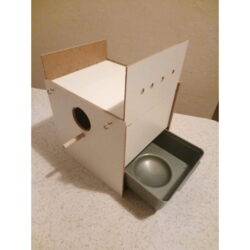 Çift Kapılı Plastik Folluklu Muhabbet Yuvalığı 23*19*19 cm