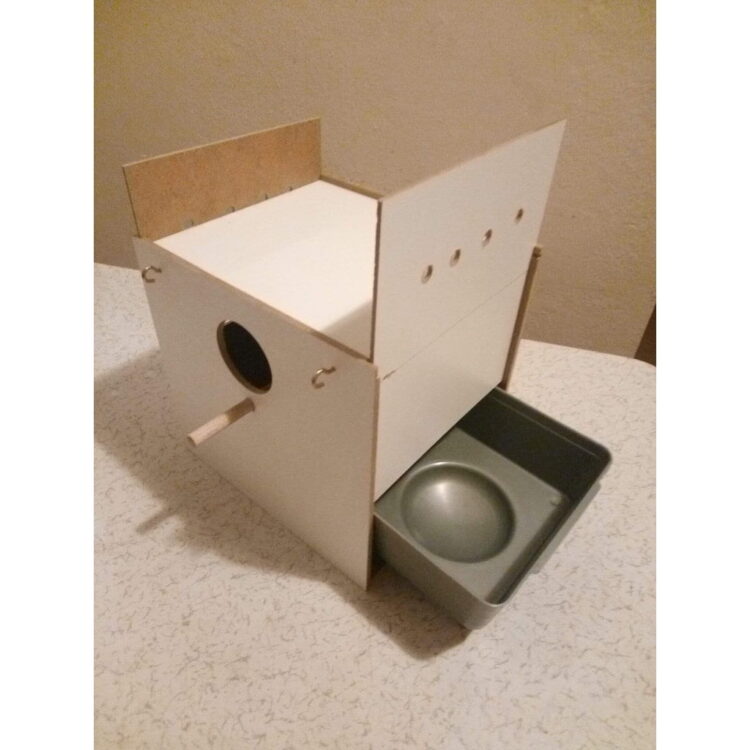 Çift Kapılı Plastik Folluklu Muhabbet Yuvalığı 23*19*19 cm - Görsel 1