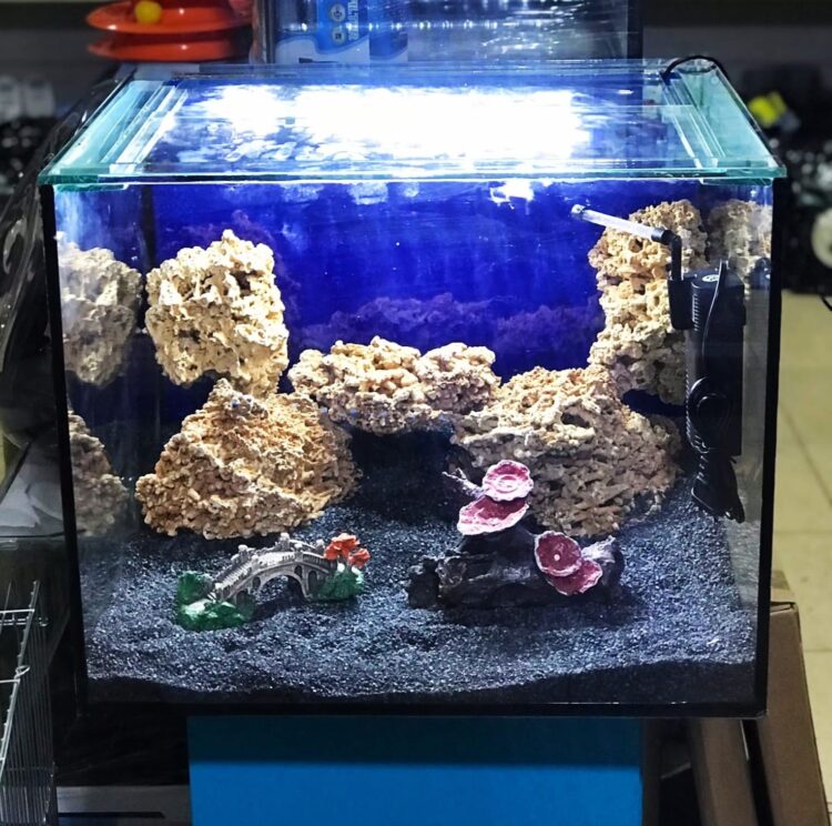 BUHAR SÜRGÜLÜ AKVARYUM 40x40x40 CM CAMDAN CAMA BOŞ AKVARYUM - Görsel 2