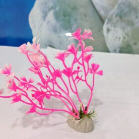 Akvaryum Plastik Bitki pembe  9 cm