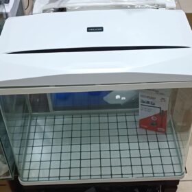 iTHAL AKVARYUM 39.8x24x8x41,9 CM LIK SUMP MOTORLU VE 3 RENK ÖZEL LED LAMBALI siyah renk