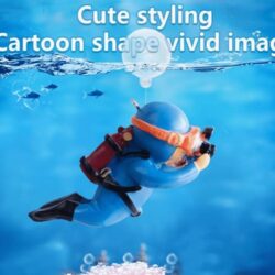 AKVARYUM DEKORU YÜZEN FOTOĞRAFCI BALIK ADAM MAVİ RENK 3 CM X 6,5 CM