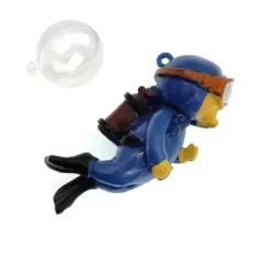 AKVARYUM DEKORU YÜZEN BALIK ADAM MAVİ RENK 3 CM X 6,5 CM