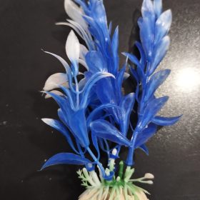 Akvaryum Plastik Bitki mavi 16cm