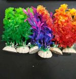 Akvaryum Plastik Bitki rengarenk 12adet 16cm