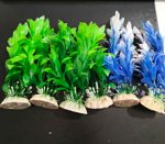 Akvaryum Plastik Bitki rengarenk 12adet 16cm - Görsel 2