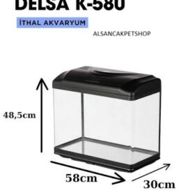DELSA K 580 MODEL ITHAL AKVARYUM 58X30X48,5 CM LAMBALI VE TEPE SUMP MOTORLU