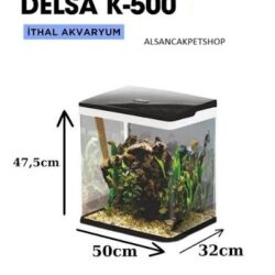 DELSA K 500 MODEL ITHAL AKVARYUM 50X32X47,5 CM DOKUNMATIK 7 RENK MOD LU LAMBA VE TEPE SUMP MOTORLU
