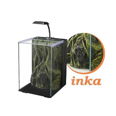 resize NUBİOS NANO AKVARYUM INCA DEKORLU 20X22X29CM MOTORLU LAMBALI - Görsel 1